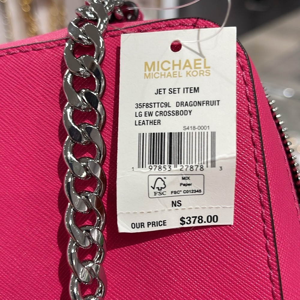 Michael Kors Jet Set Large Saffiano Leather EW Crossbody Bag 
Dragonfrui NWT - Picture 9 of 16